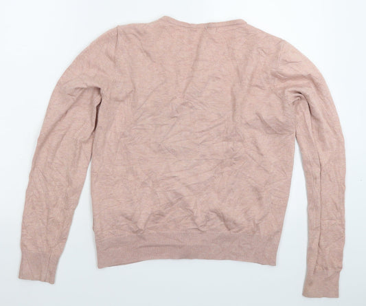 H&M Womens Beige Knit Cardigan Jumper Size M