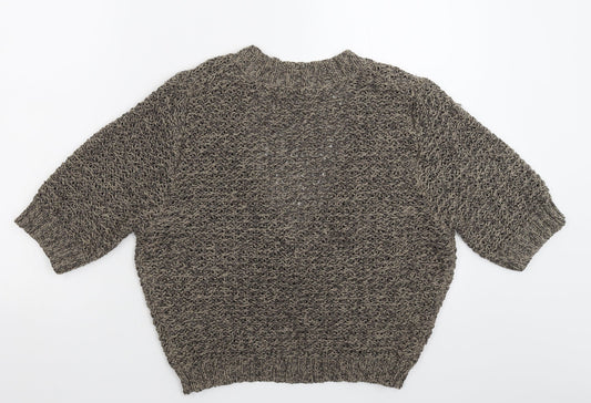 BHS Womens Grey Knit Cardigan Jumper Size 16
