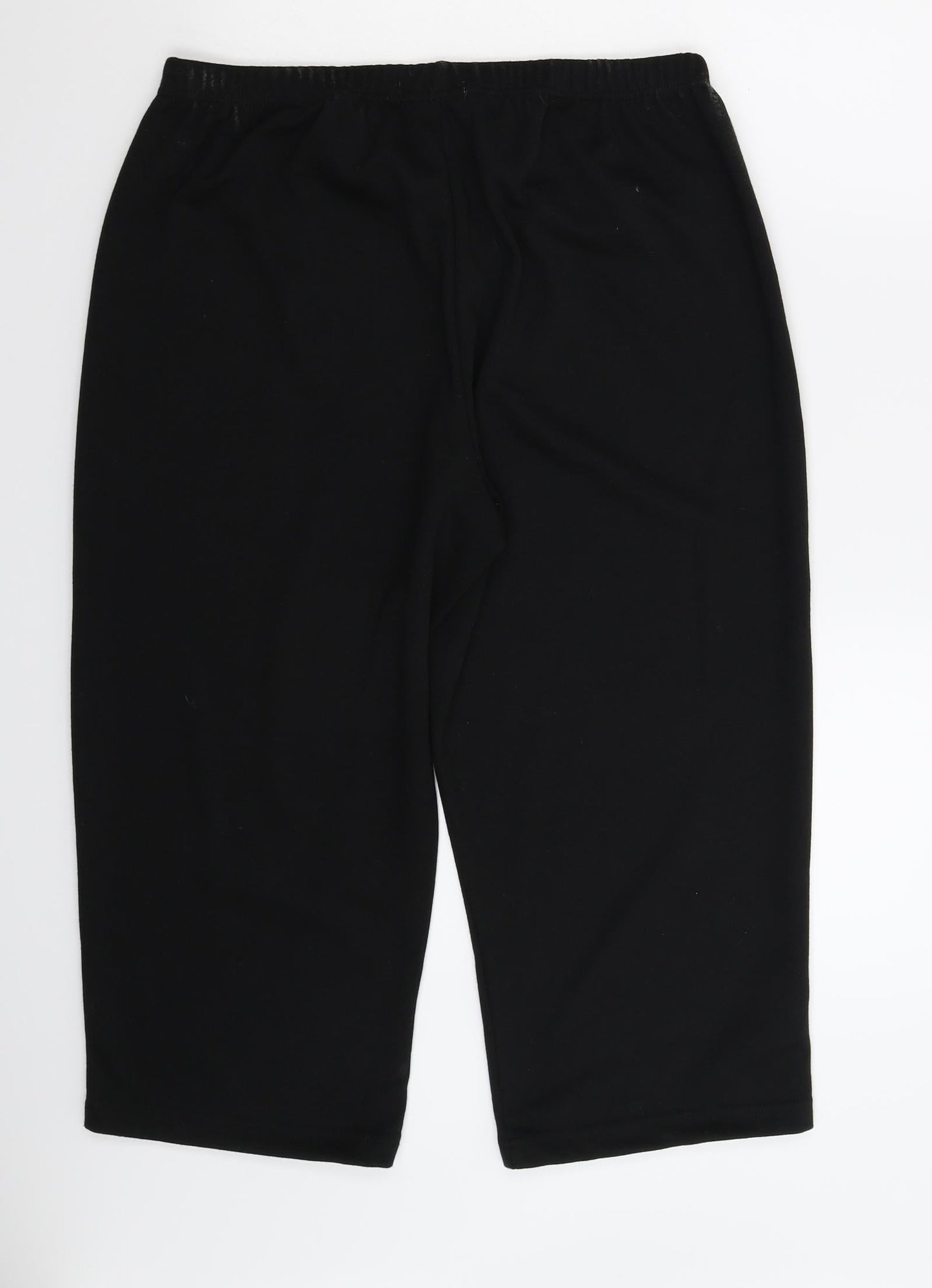 Anthology Womens Black Cropped Trousers Size 16 L21 in