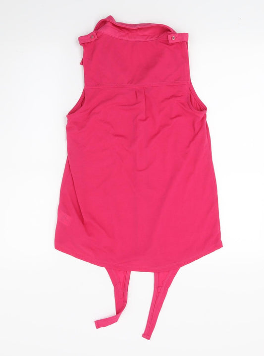 F&F Womens Pink Basic Button-Up Size 8