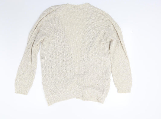 NEXT Womens Beige Knit Pullover Jumper Size 10