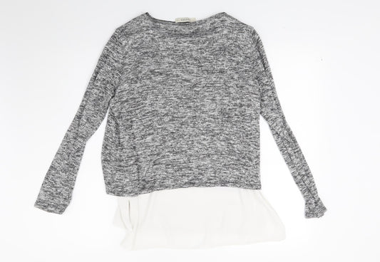 Oasis Womens Grey Knit Pullover Jumper Size S