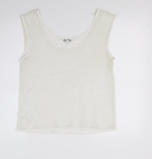 NEXT Womens White Basic Tank Size 10