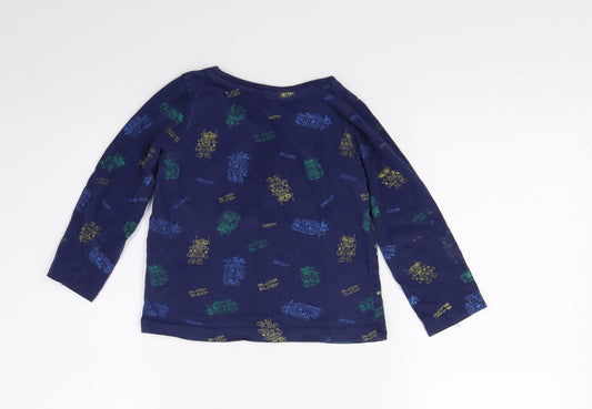 Primark Boys Blue Pullover Sweatshirt Size 3-4 Years - Robot Print