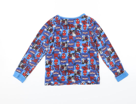 Preworn Boys Blue Jersey T-Shirt Size 5-6 Years - Spiderman