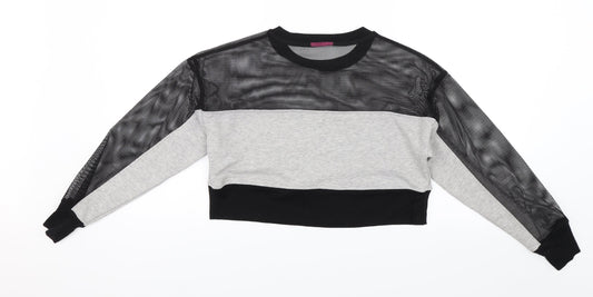 Miss Selfridge Womens Grey Pullover Jumper Size XS