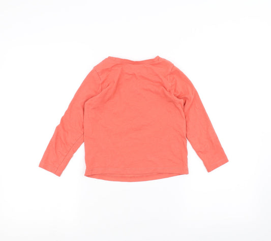 George Girls Orange Basic T-Shirt Size 5-6 Years