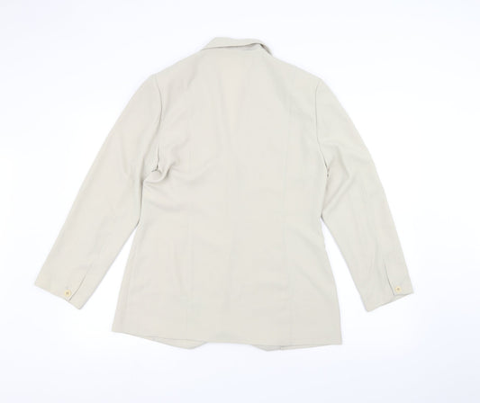 Anne Brooks Womens White Jacket Size 12