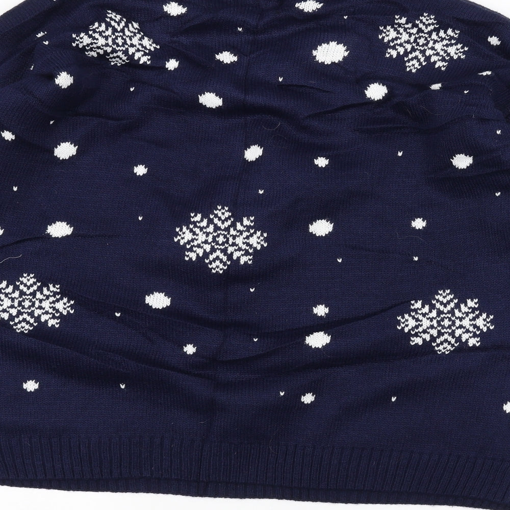 Matalan Womens Blue Knit Pullover Jumper Size 2XL - Christmas Jumper