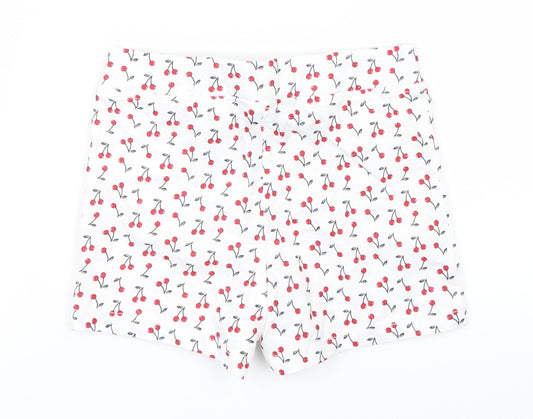 Primark Girls White Polka Dot Pyjama Pants Size 18-24 Months - cherries