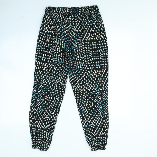 Anmol Womens Black Geometric Trousers Size 8 L29 in