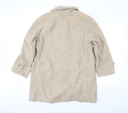 Bonmarché Womens Beige Overcoat Coat Size 14