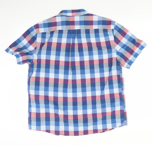 Howick Tailored Womens Blue Check Basic Button-Up Size L