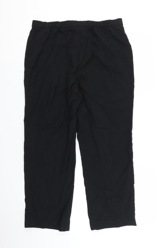BHS Womens Black Trousers Size 14 L24 in