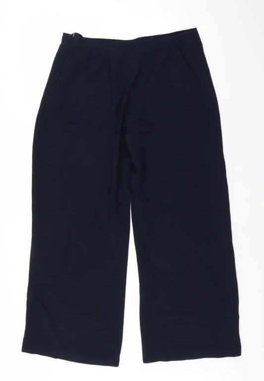 Marks and Spencer Womens Blue Trousers Size 16 L28 in