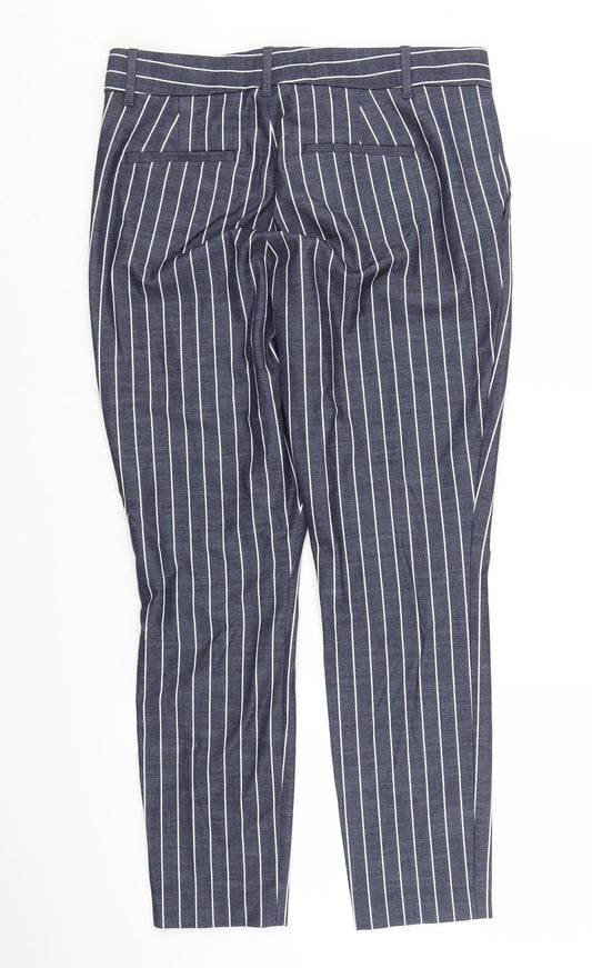 Gap Womens Black Striped Trousers Size 10 L26 in