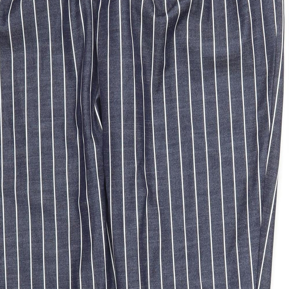 Gap Womens Black Striped Trousers Size 10 L26 in