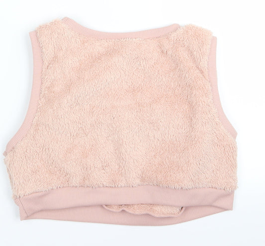 she in Womens Pink Vest Jumper Size L