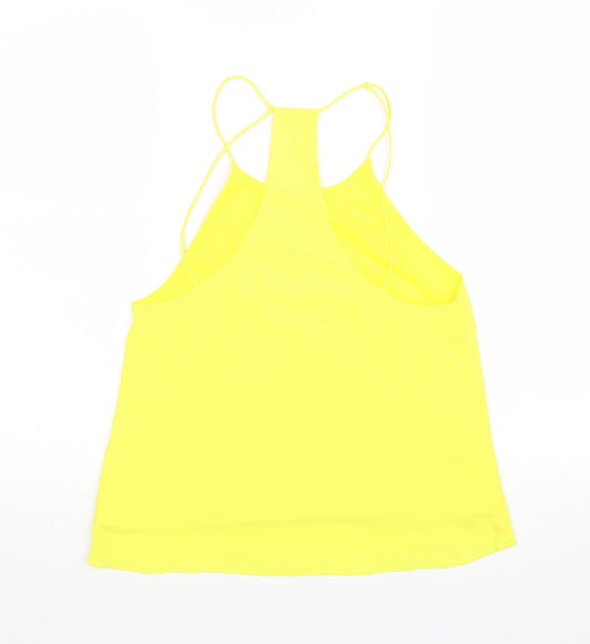 H&M Womens Yellow Basic Blouse Size 34
