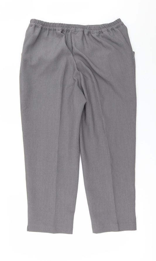 Special Collection Womens Grey Cropped Trousers Size 16 L25 in