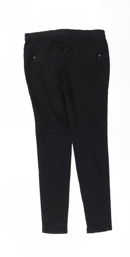 Denim & Co. Womens Black Denim Jegging Jeans Size 10 L30 in