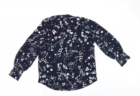 NEXT Womens Blue Floral Tunic Blouse Size 8