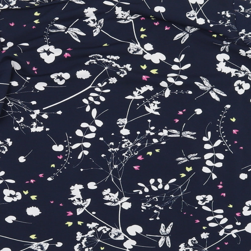 NEXT Womens Blue Floral Tunic Blouse Size 8