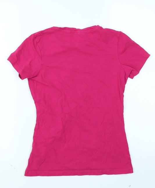 Skinnifit Womens Pink Basic T-Shirt Size XS