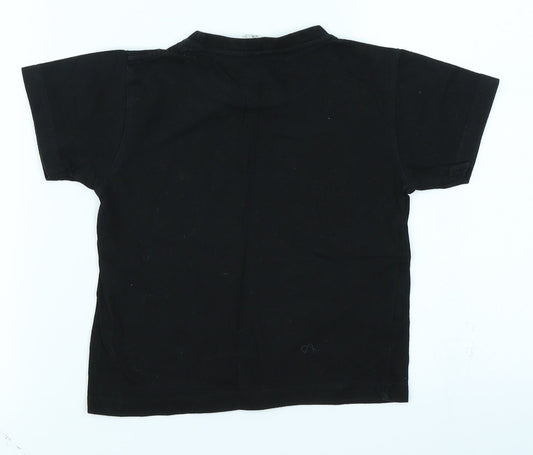 anbor Boys Black Basic T-Shirt Size 3-4 Years