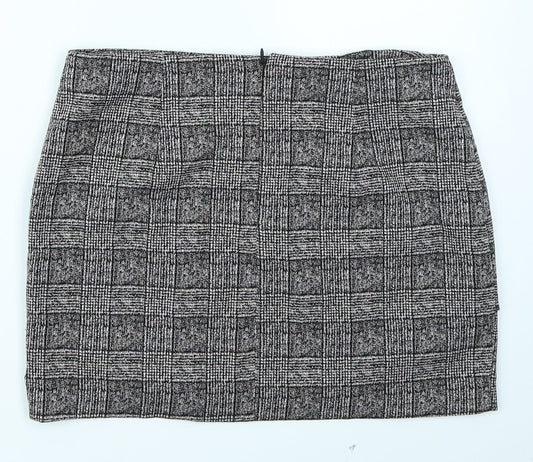 Preworn Womens Pink Plaid A-Line Skirt Size 32 in