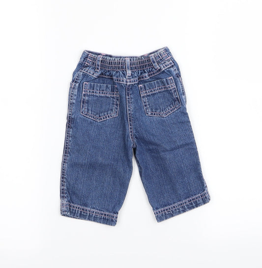TU Girls Blue Cargo Jeans Size 6-9 Months