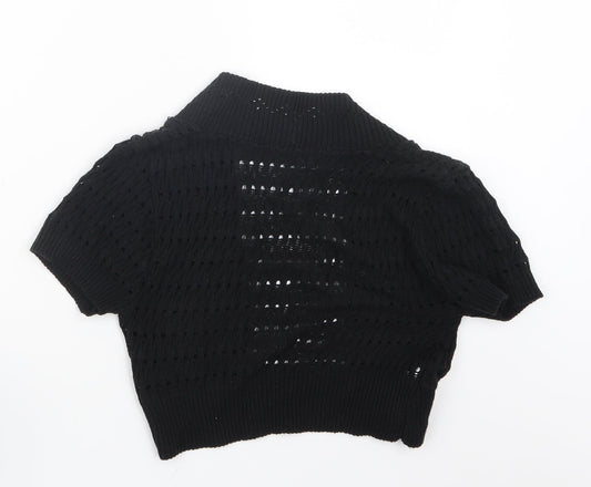 West One Womens Black Knit Cardigan Jumper Size 10