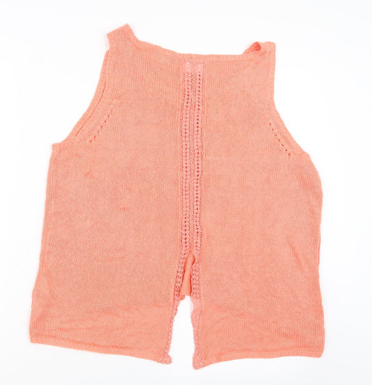 New Look Womens Orange Knit Pullover Jumper Size 14