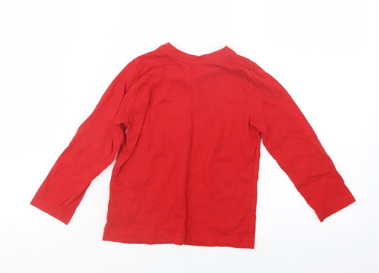 Primark Boys Red Basic T-Shirt Size 3-4 Years