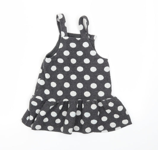 George Girls Grey Polka Dot Fit & Flare Size 2 Years