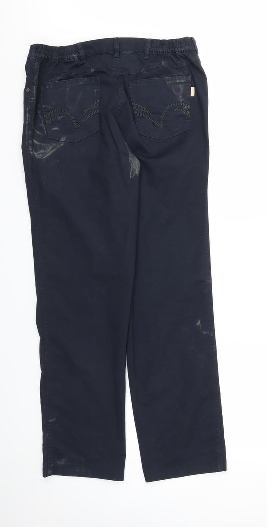 RICHY Womens Blue Trousers Size 14 L30 in