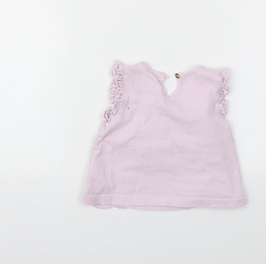 Primark Girls Purple Basic T-Shirt Size 3-6 Months