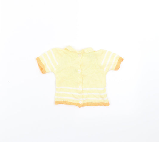 dombi Girls Yellow Pullover Jumper Size 6-9 Months