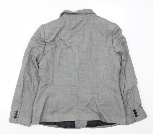 Planet Womens Grey Jacket Suit Jacket Size 14