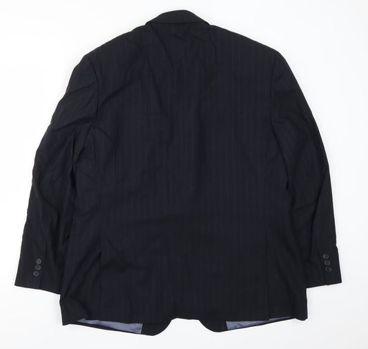 Marks and Spencer Mens Blue Striped Jacket Suit Jacket Size 42