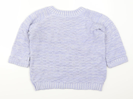 M&Co Womens Purple Pullover Jumper Size 12