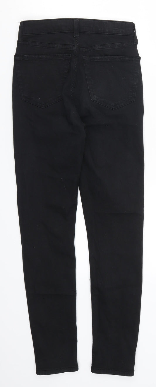Topshop Womens Black Denim Skinny Jeans Size 25 in L27 in