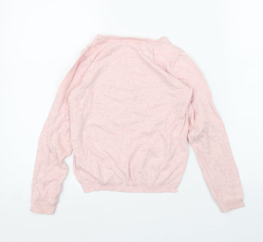 H&M Girls Pink Pullover Jumper Size 5 Years