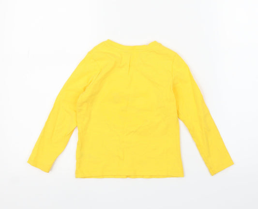 George Girls Yellow Basic T-Shirt Size 2-3 Years - Pudsey Bear