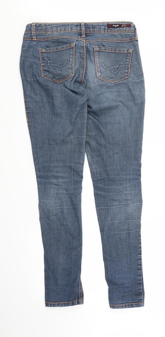 Fragile Womens Blue Denim Skinny Jeans Size S L28 in
