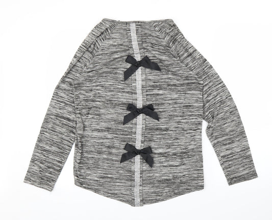 Blossom Womens Grey Basic Blouse Size M