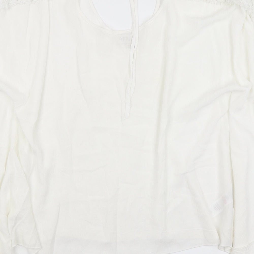Apricot Womens White Tunic T-Shirt Size 10