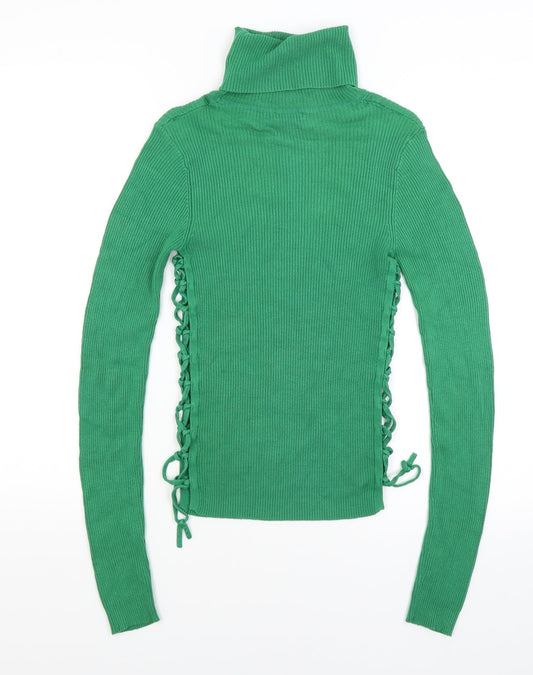 Therapy Womens Green Basic T-Shirt Size 8