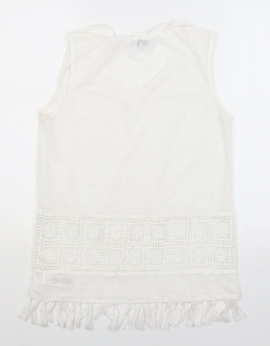 NEXT Womens White Basic Tank Size 8