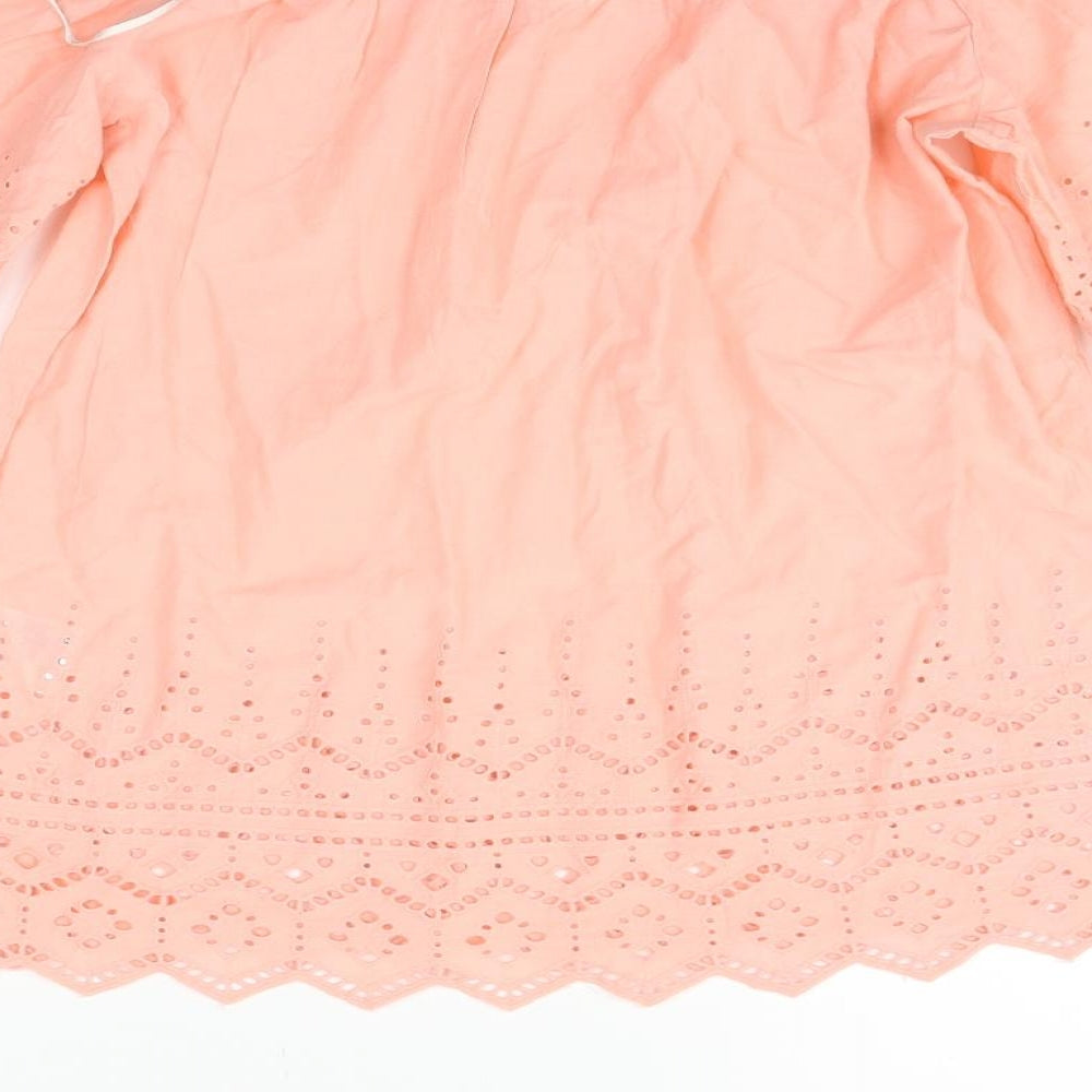 H&M Womens Orange Basic Blouse Size 6
